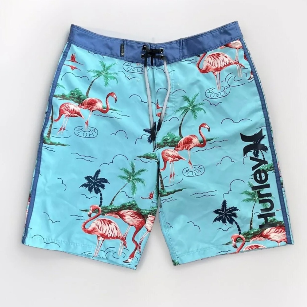 Hurley Men Shorts Flamingo Stretch 20" Boardshort Swim Short Size 29’